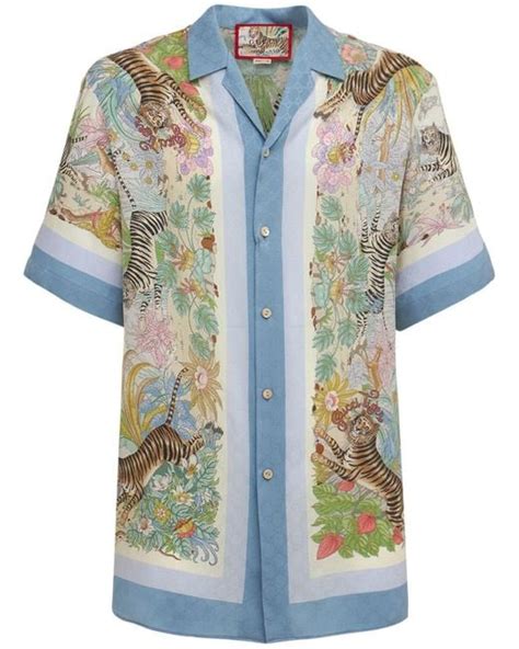 harry gucci floral tiger shirt|Gucci tiger jewelry.